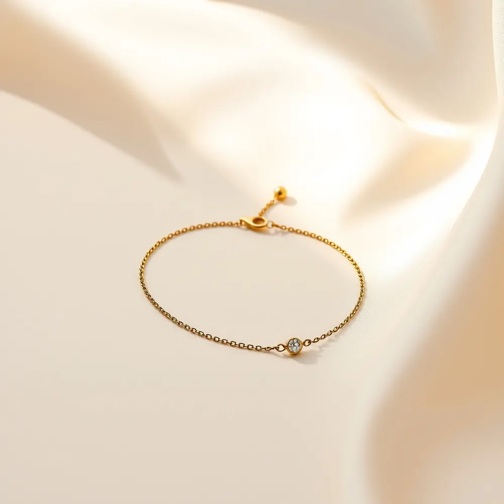 Chaîne Élise — MiMZEI, bracelet plaqué or fin