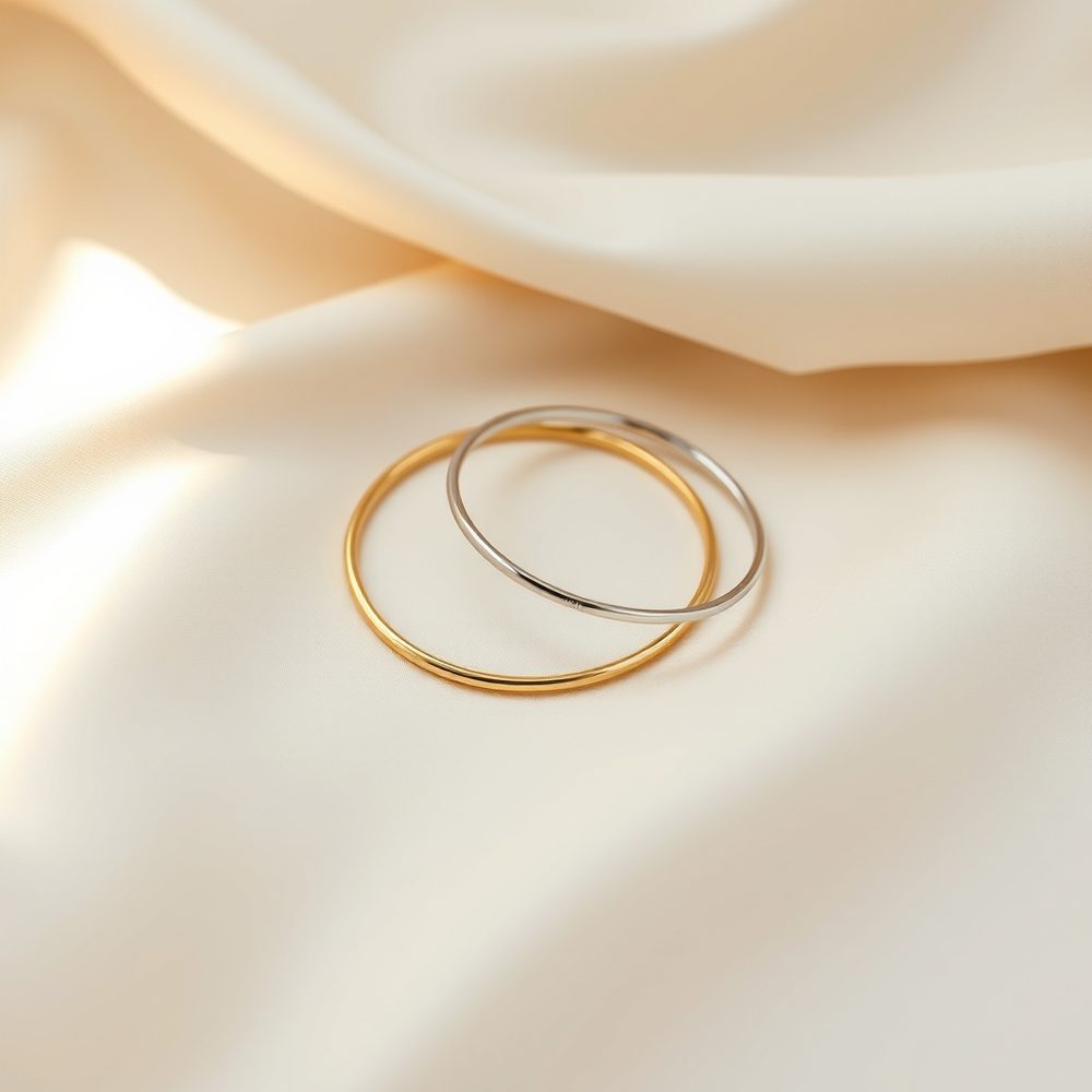 Bracelet Duo Rive — Or & argent, paire assortie