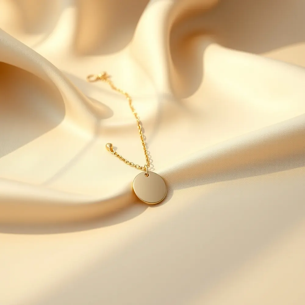 Médaille à Graver — MiMZEI, bracelet plaqué or — gravure offerte