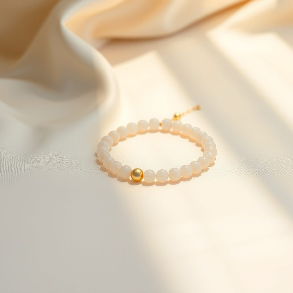 Bracelet Pierre de Lune — Pierre de lune & laiton doré